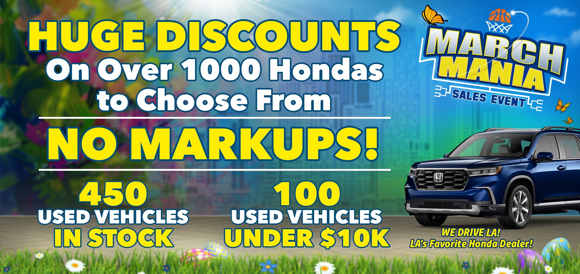 Huge Discounts on over 1000 new Honda's at Honda DTLA