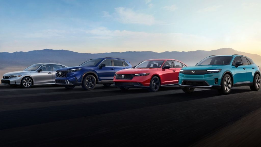 Honda EV Models parked next to each other