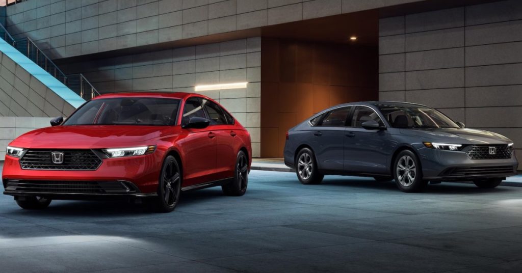 Two 2025 Honda Accords parked next to each other
