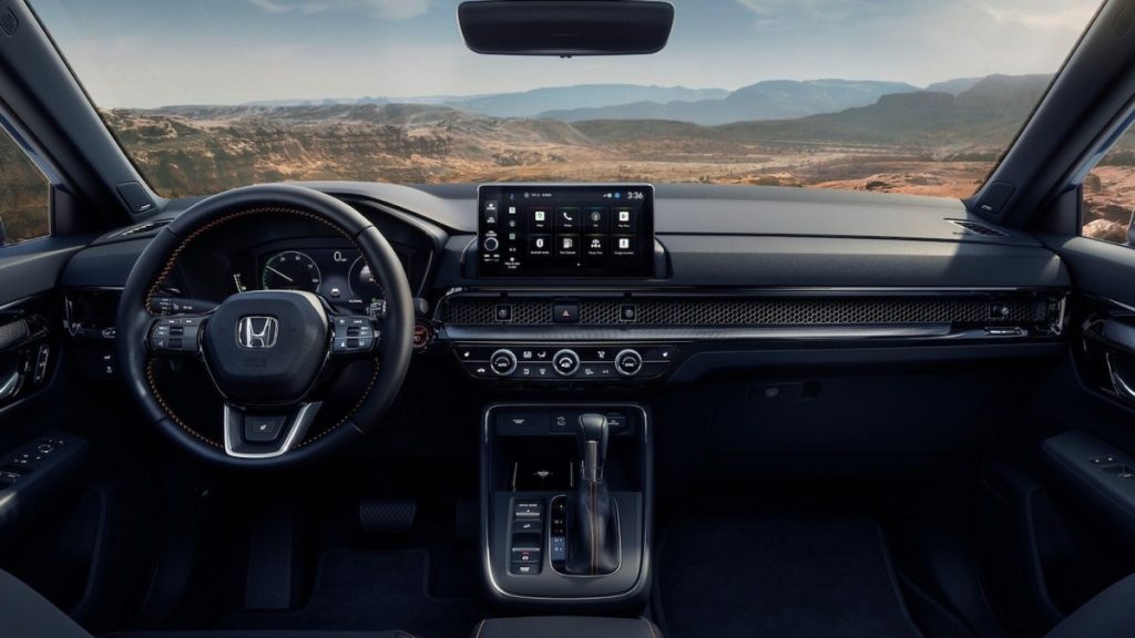 2026 Honda CR-V Sport Touring Hybrid shown with Black Leather.