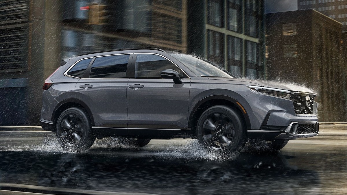 2026 Honda CR-V Sport Touring Hybrid with AWD shown in Urban Gray Pearl