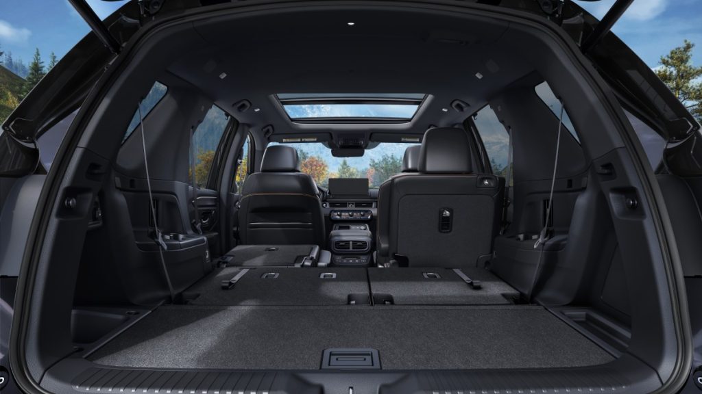 2026 Honda Pilot TrailSport Interior Rear cargo space view.