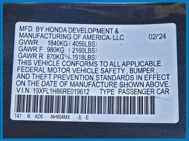 2024 Honda Civic Sport Touring