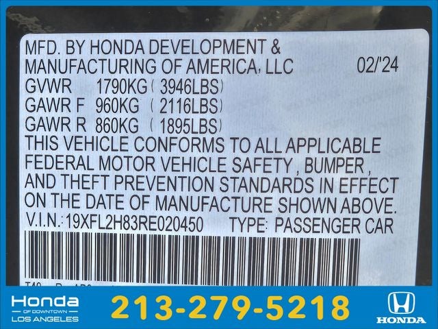 2024 Honda Civic Sport