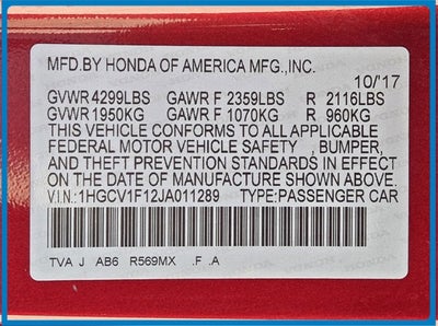 2018 Honda Accord LX