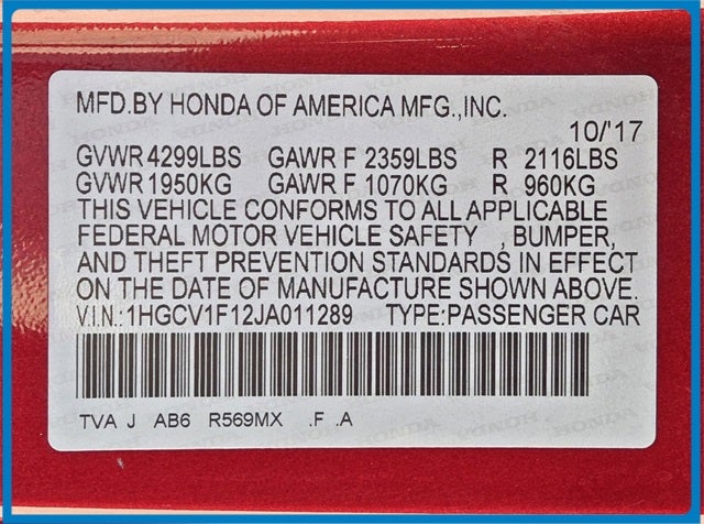 2018 Honda Accord LX