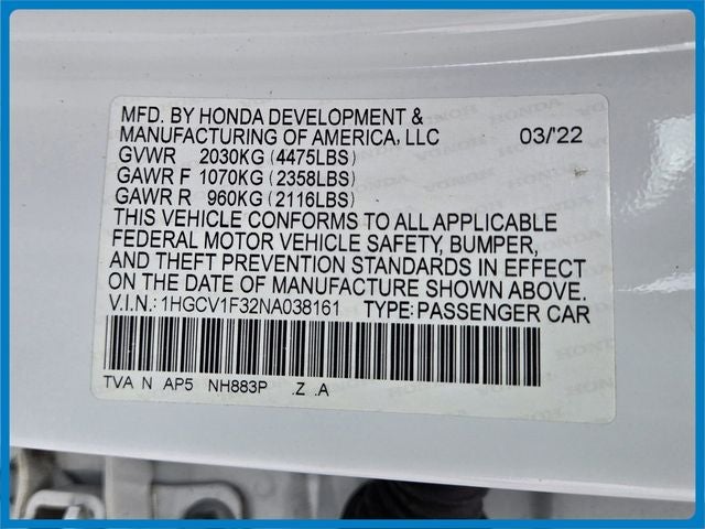 2022 Honda Accord Sport