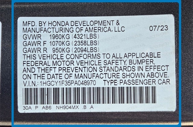 2023 Honda Accord EX