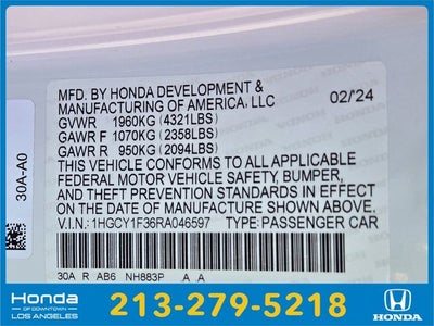 2024 Honda Accord EX