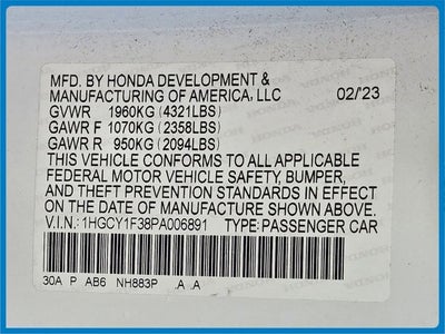 2023 Honda Accord EX