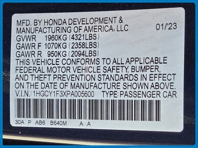 2023 Honda Accord EX
