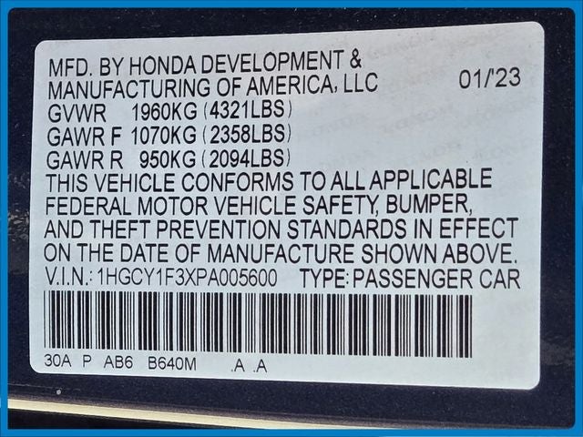 2023 Honda Accord EX