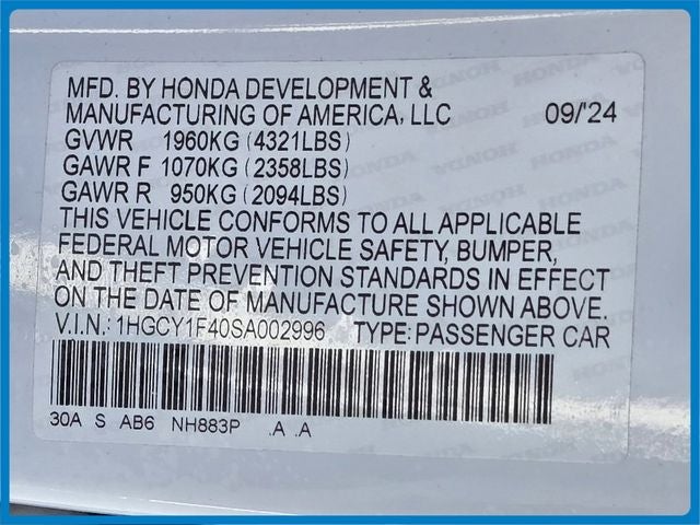 2025 Honda Accord SE