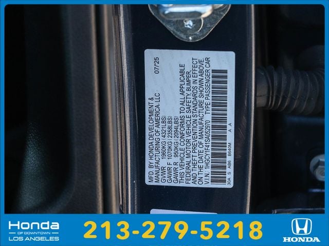 2025 Honda Accord SE