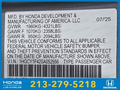 2025 Honda Accord SE