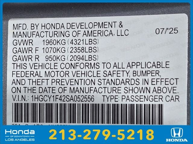 2025 Honda Accord SE