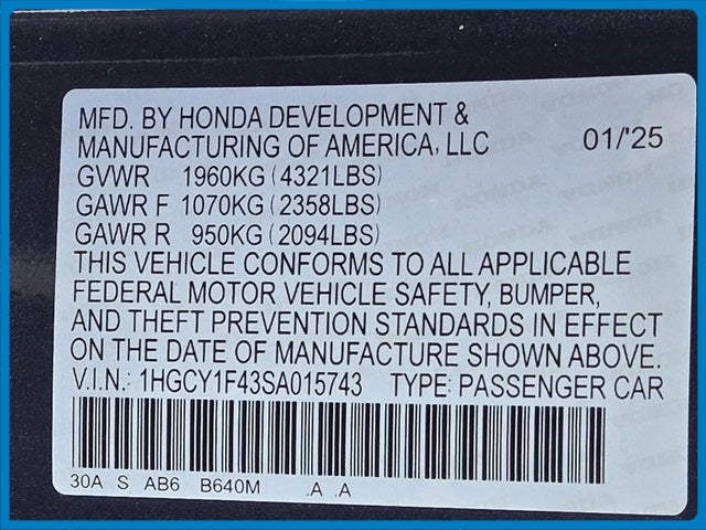 2025 Honda Accord SE