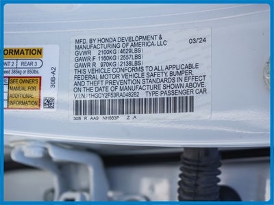 2024 Honda Accord Hybrid Sport