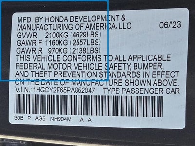 2023 Honda Accord Hybrid EX-L