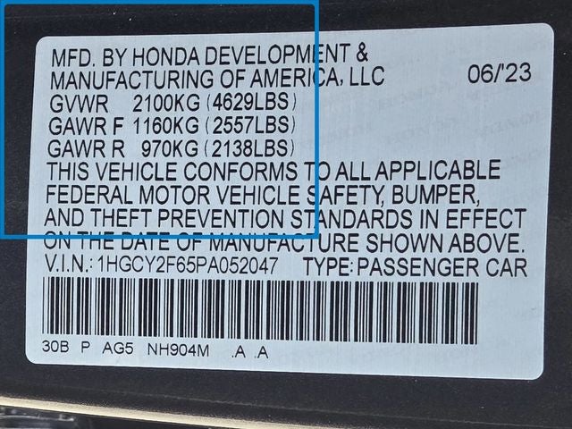 2023 Honda Accord Hybrid EX-L