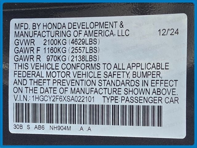 2025 Honda Accord Hybrid EX-L