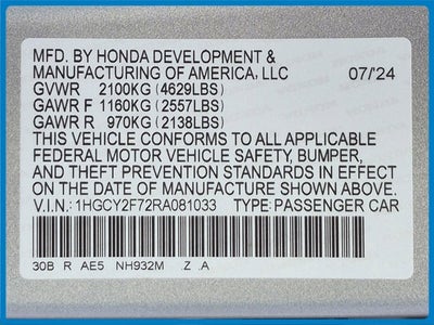 2024 Honda Accord Hybrid Sport-L