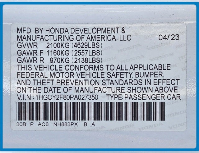 2023 Honda Accord Hybrid Touring