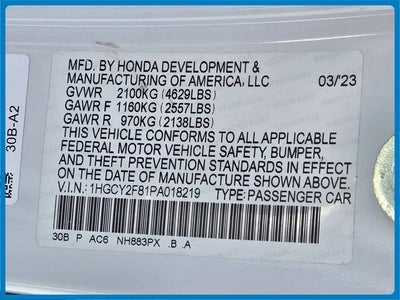 2023 Honda Accord Hybrid Touring