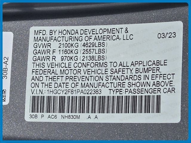 2023 Honda Accord Hybrid Touring