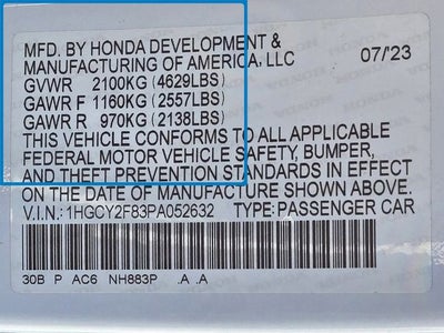 2023 Honda Accord Hybrid Touring