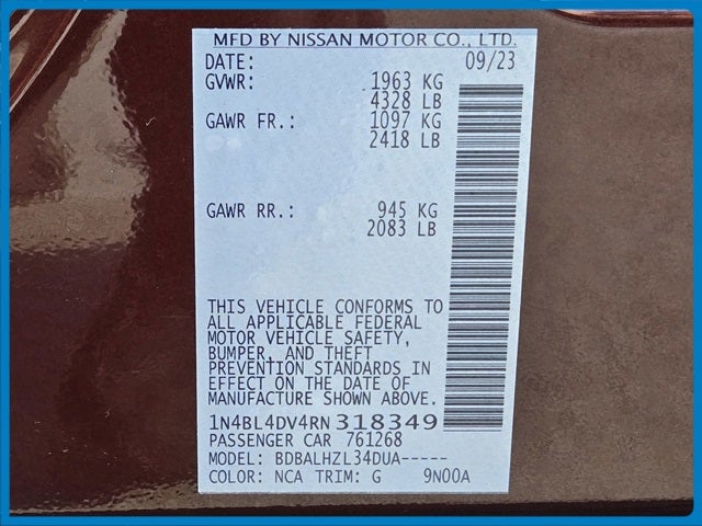 2024 Nissan Altima 2.5 SV