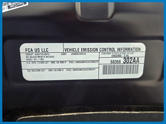 2018 Chrysler Pacifica Hybrid Touring Plus