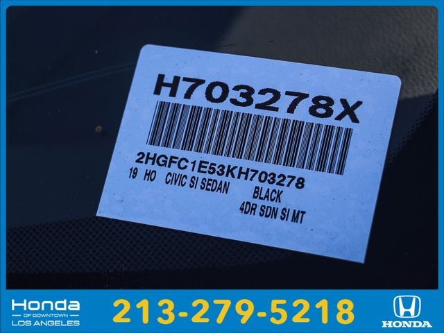 2019 Honda Civic Si