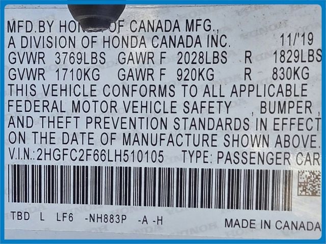 2020 Honda Civic LX