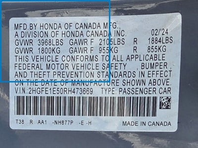 2024 Honda Civic Si Manual