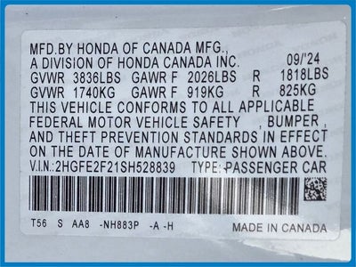 2025 Honda Civic LX