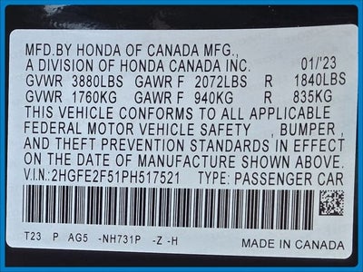 2023 Honda Civic Sport