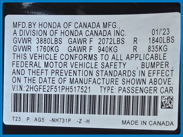 2023 Honda Civic Sport