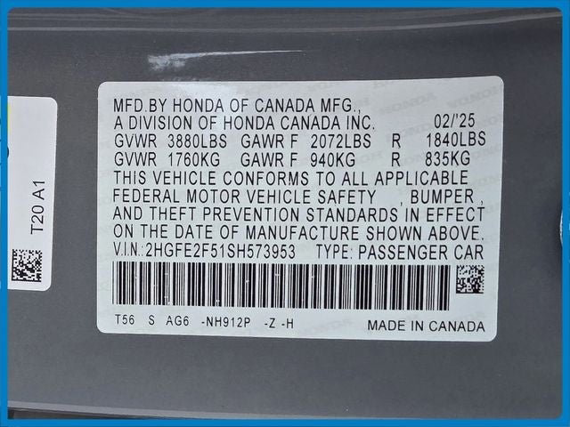 2025 Honda Civic Sport