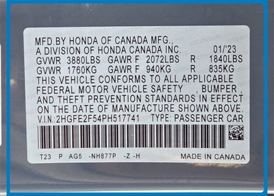 2023 Honda Civic Sport