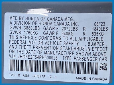 2024 Honda Civic Sport