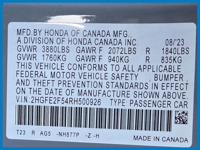 2024 Honda Civic Sport