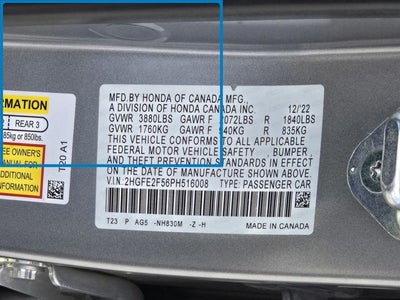 2023 Honda Civic Sport