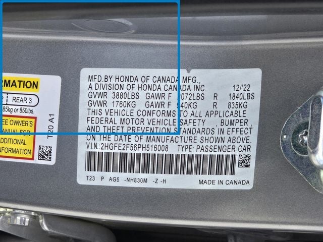 2023 Honda Civic Sport