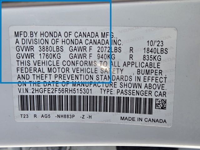 2024 Honda Civic Sport