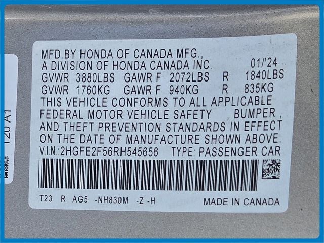 2024 Honda Civic Sport