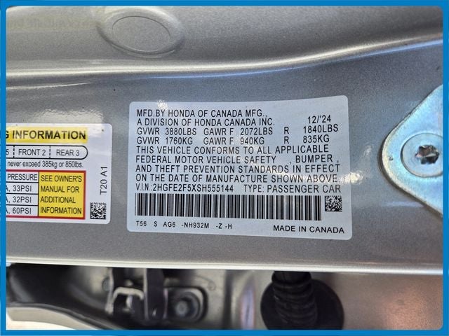 2025 Honda Civic Sport