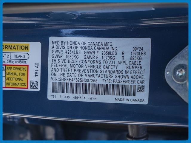 2025 Honda Civic Hybrid Sport Touring