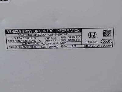 2025 Honda Civic Hybrid Sport