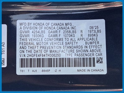 2026 Honda Civic Hybrid Sport